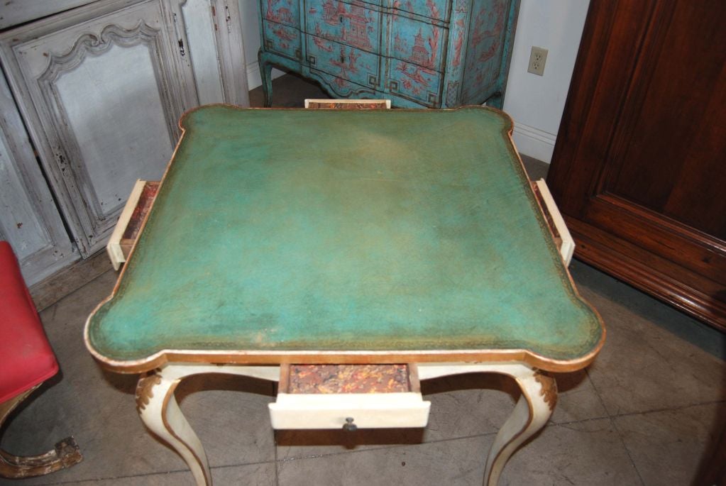 20th Century Belle Epoch painted Game Table