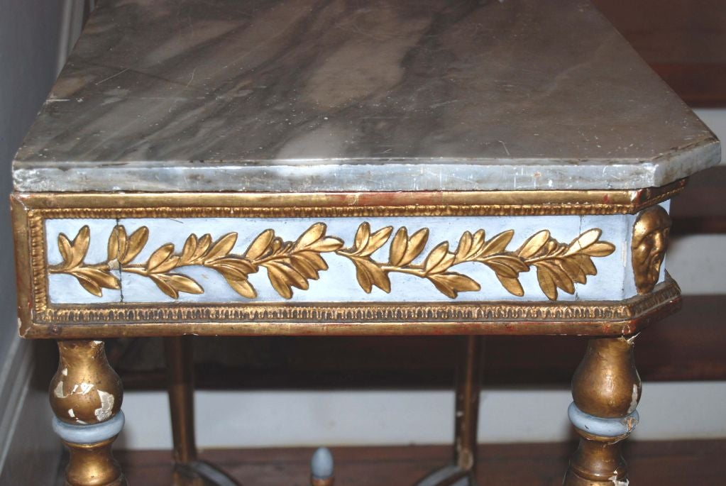 19th c. Painted and Gilded Console
