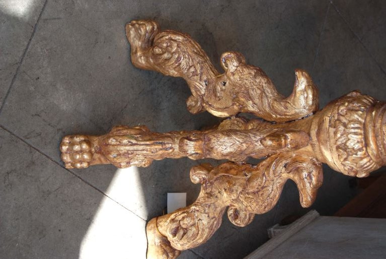 19th c. Carved and Gilded Torchere