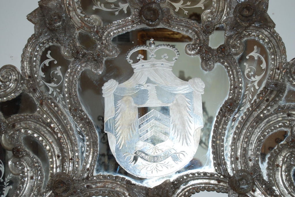 19th Century Exquisite Venetian Mirror Crown For Sale