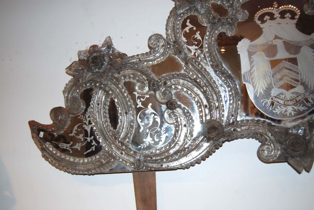 Exquisite Venetian Mirror Crown For Sale 1