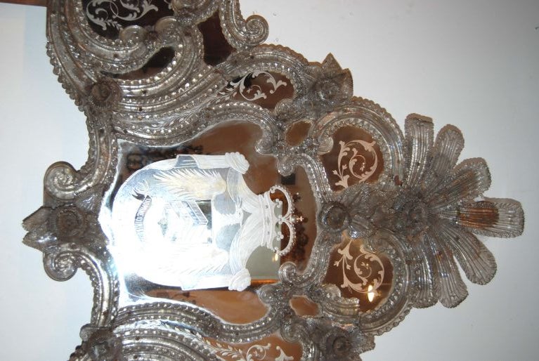 Exquisite Venetian Mirror Crown For Sale 2