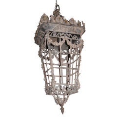 Antique Monumental 19th c. Iron Lantern