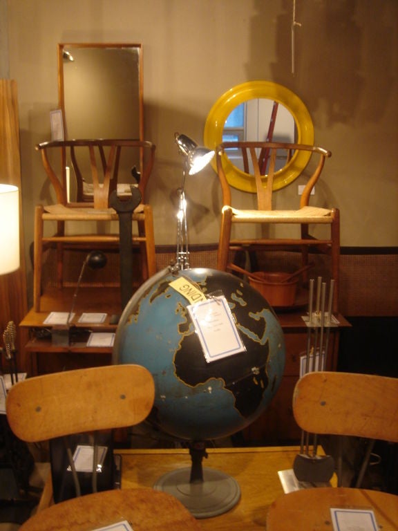 1970s Round Yellow Mirror in the style of Kartell 5