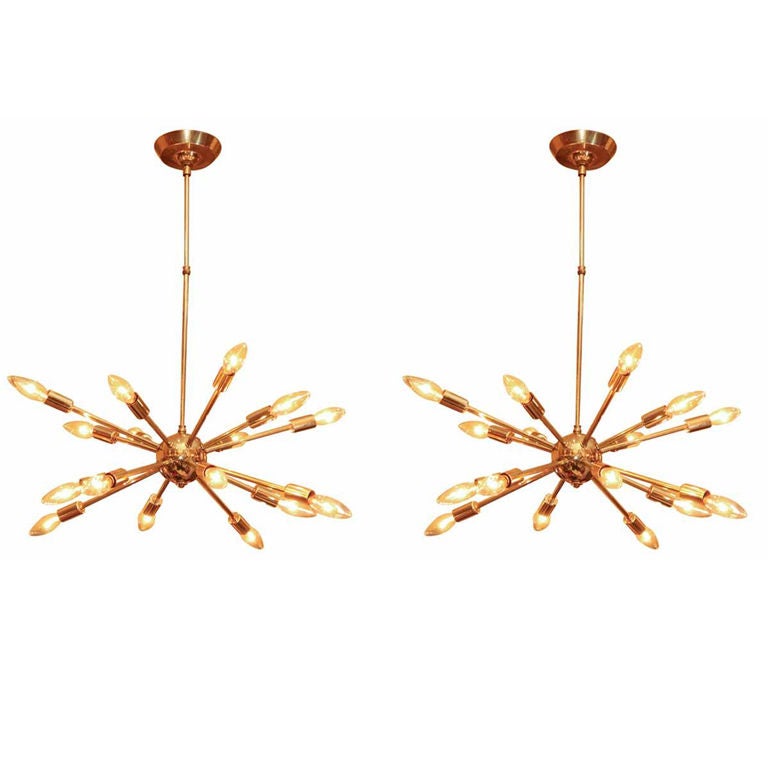 Sputnik Brass Chandelier