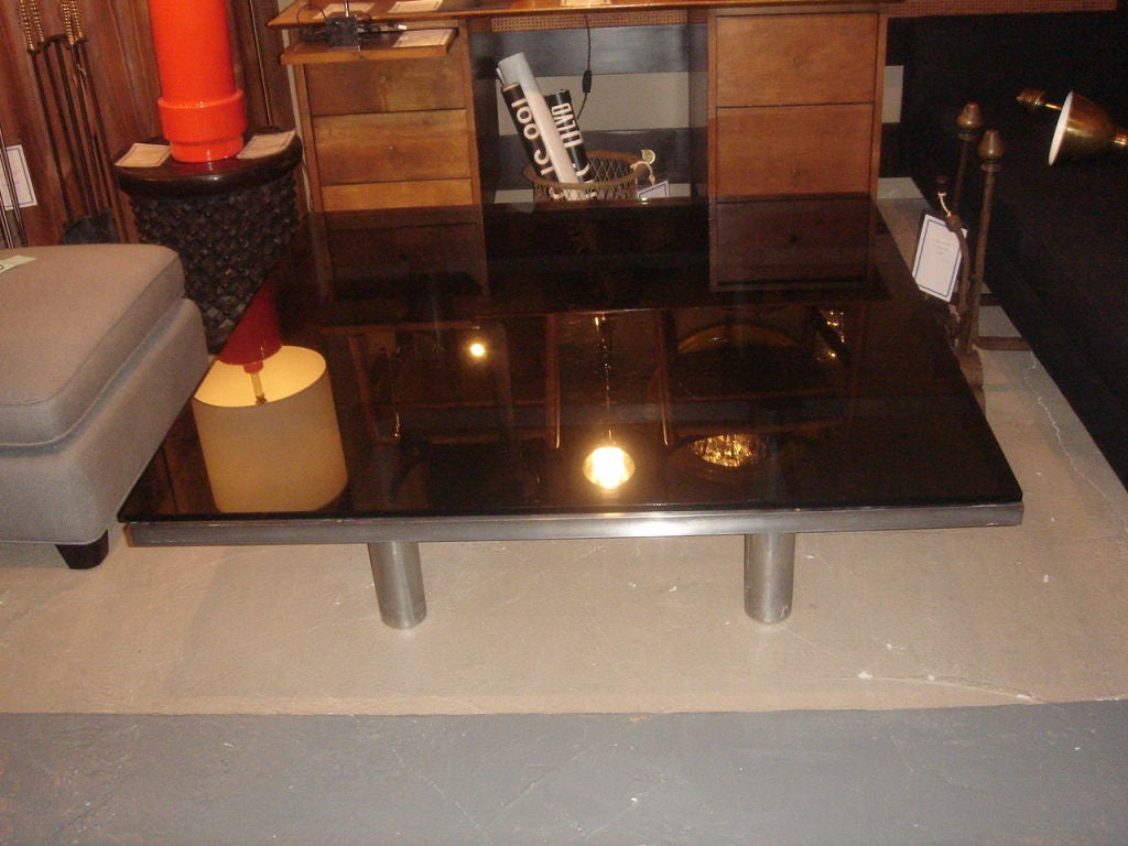 Scarpa for Gavina Steel & Glass Coffee Table In Excellent Condition In New York, NY