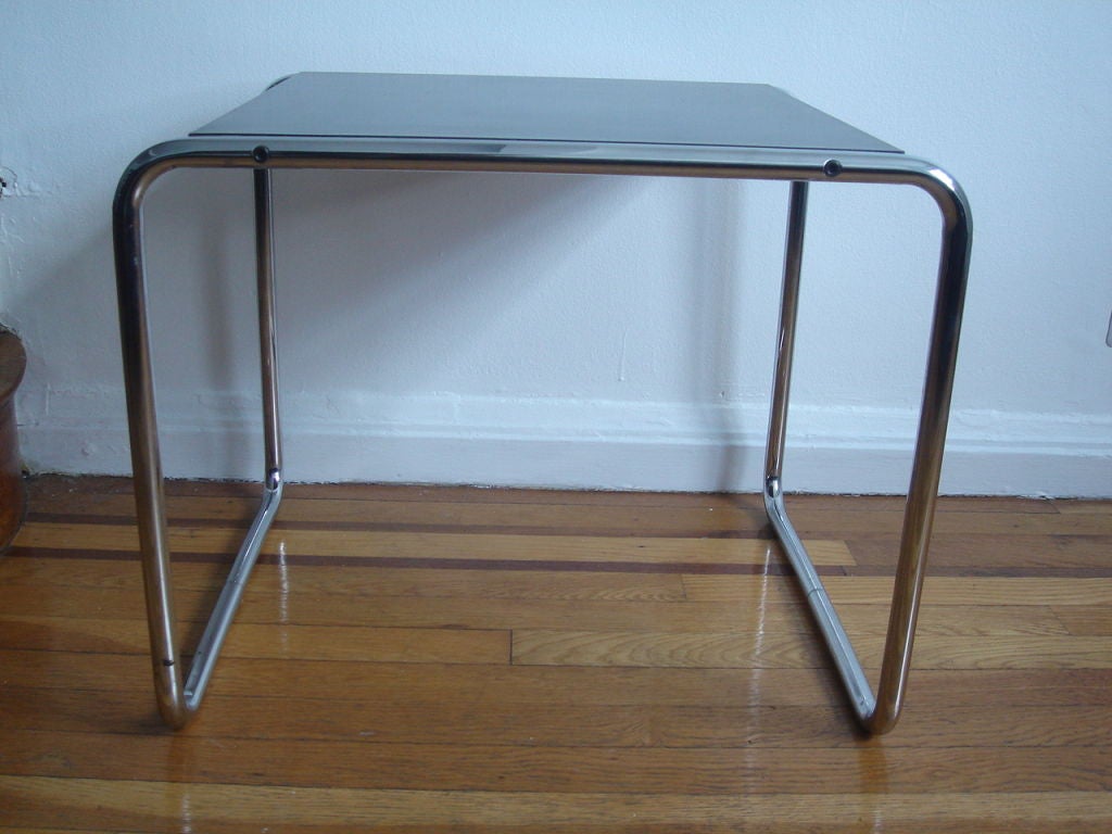 Early Chrome Laccia Table by Marcel Breuer for Gavina