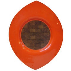 Orange Lacquered Wood Tray by Jens Quistgaard for Dansk