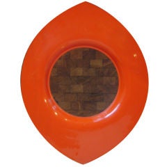 Vintage Orange Lacquered Wood Tray by Jens Quistgaard for Dansk