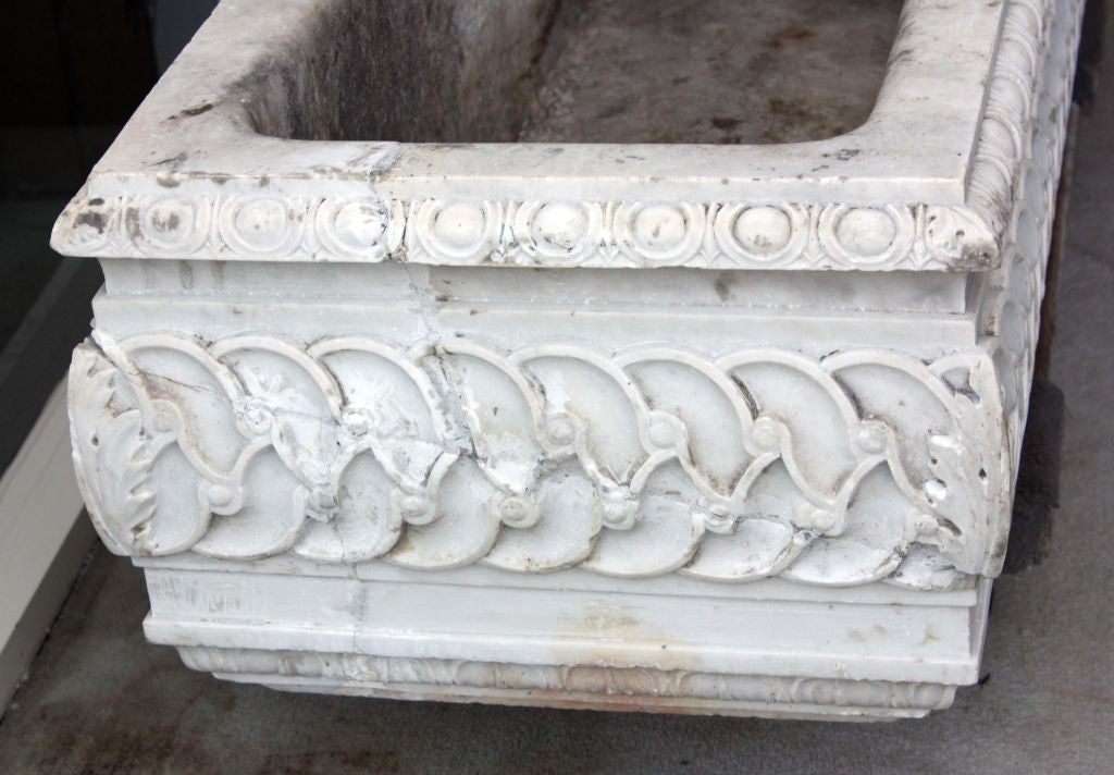 Antique Carved Marble Planter or Watering Trough at 1stDibs watering