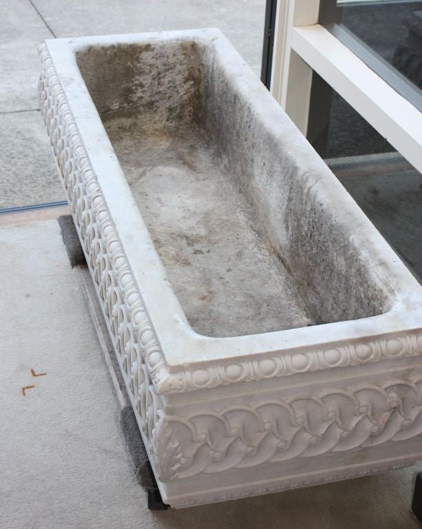 19th Century Antique Carved Marble Planter or Watering Trough