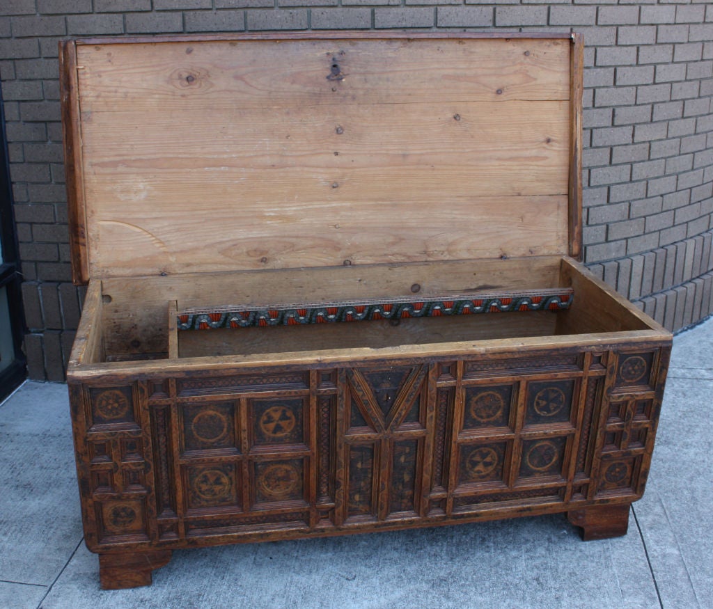 Rustic Swiss Baroque Coffer or Dowry Chest 1