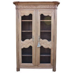 Stripped Oak Book Case / Cabinet