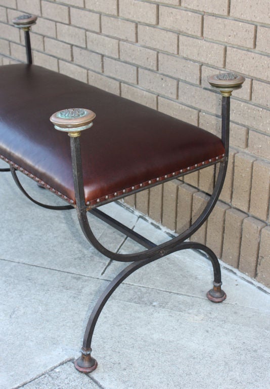Spanish Baroque Style Iron Bench