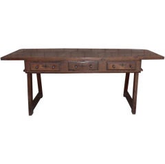 A Bold Spanish Baroque Walnut Table