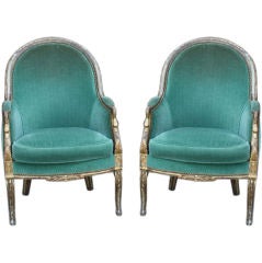 Pair of Empire Style Bergeres / Armchairs
