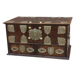 Vintage Anglo Indian Rosewood Coffer / Dowry chest