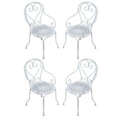 Antique French Wrought Iron Chairs