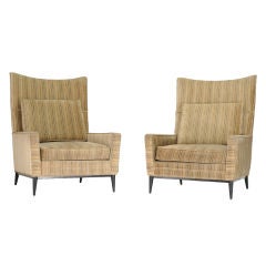 A Pair of Paul McCobb's High Back Club Chairs for Directional