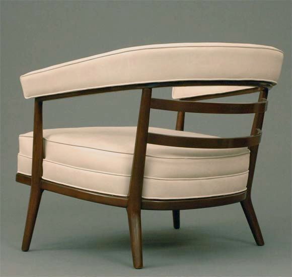 Walnut Bert England's Club Chairs for Johnson Furniture Company