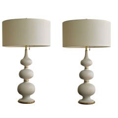 Pair of Gerald Thurston  Porcelain Table Lamps for lightolier