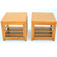 A Pair Of Mahogany Greek Key End Tables