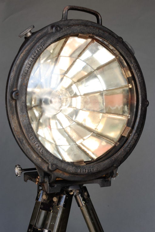20th Century Early GE Mirrored Spotlight