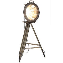 Antique Early GE Mirrored Spotlight
