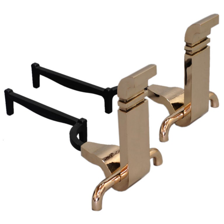 Wah Chang's Modernist Bronze Andirons