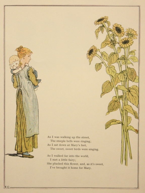 20th Century Six Framed Antique Kate Greenaway Prints, English, circa 1920 For Sale