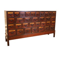 Terrific Antique Country Mahogany Apothecary Chest