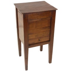 Antique FrenchTambour Front Nightstand