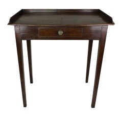 Georgian Oak One Drawer Side Table with Bowfront Top
