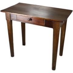 Antique French Pine and Chestnut Side Table