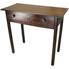 Narrow One Drawer Mahogany Chippendale Period Side Table