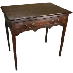 Georgian Oak  Side Table, Satinwood/Ebony Stringing