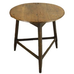 Classic Antique Pine Welsh Cricket Table