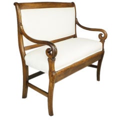 Antique French Country Empire Hall Seat