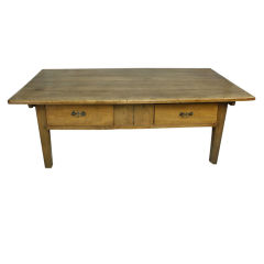 Antique French Applewood Coffee Table