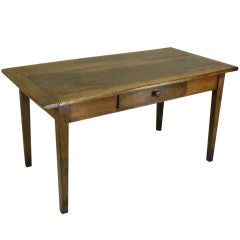 Antique French Country  Walnut Writing Table