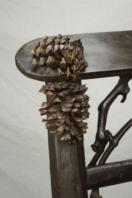 Antique Pine Cone French Chair In Good Condition For Sale In Port Chester, NY