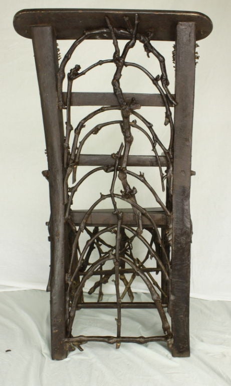 Wood Antique Pine Cone French Chair For Sale