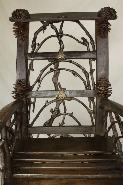 Antique Pine Cone French Chair For Sale 1