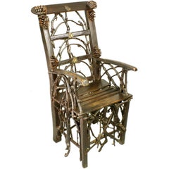 Antique Pine Cone French Chair