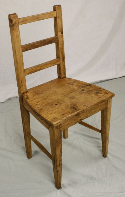 Charming Antique English Pine Desk and Chair 1