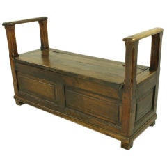 Antique French Chestnut Seat