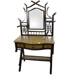 19Th C. Marble Top Bamboo Vanity