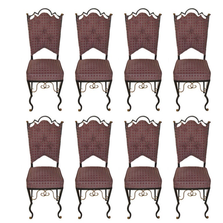 Rene Prou 40
s Dining Chairs  set of 8
