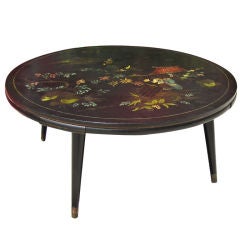 Chinese Modern Round Lacquered Coffee Table