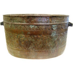 Large Islamic Copper Jardinerie / Cistern